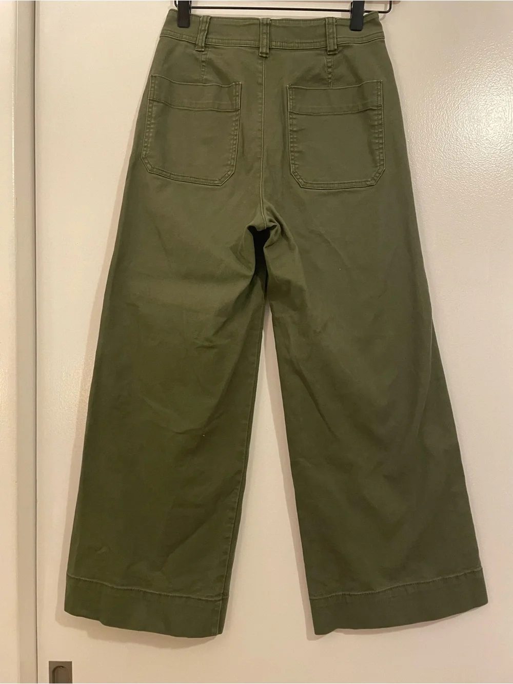 Madewell Emmett Wide Leg Crop Pants - Olive